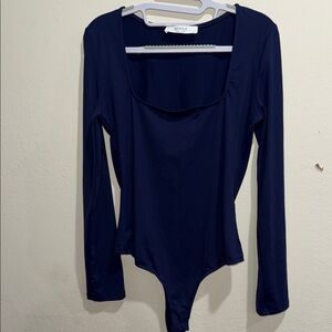 Saxcle Navy Long Sleeve Bodysuit
